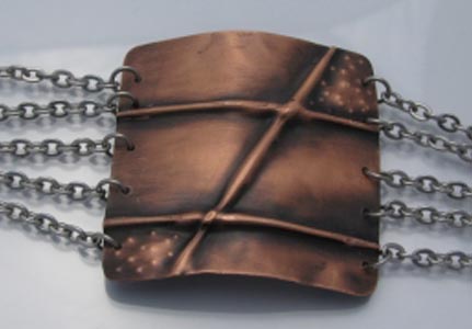 Steel and copper bracelet by JC Wire Jewelry