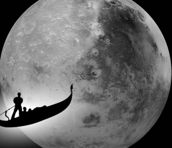 Sailing past the moon