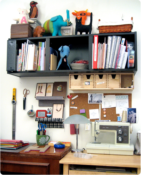a well-organized crafting space