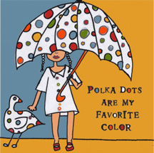 Polka dot greeting card