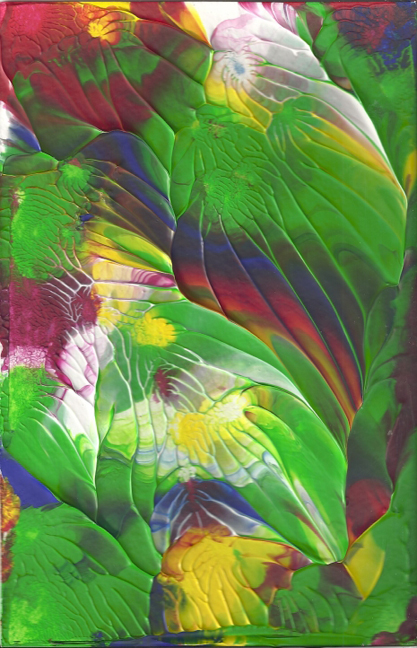 Abstract tropical painting