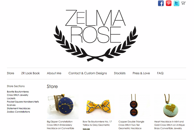 Zelma Rose's IndieMade website
