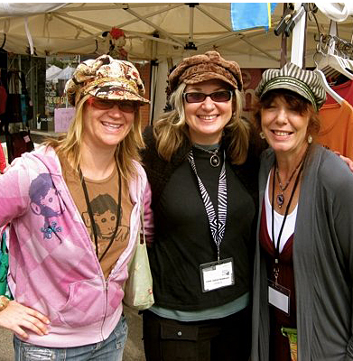Craft fair vendors (from left) Eva May, Anne Leuk Feldhaus, and Barbara Tinger