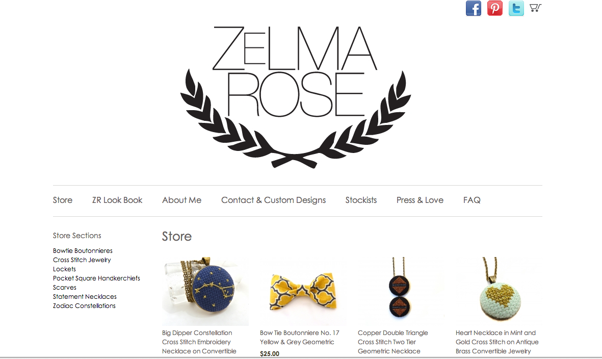 Zelma Rose's Website on IndieMade.com