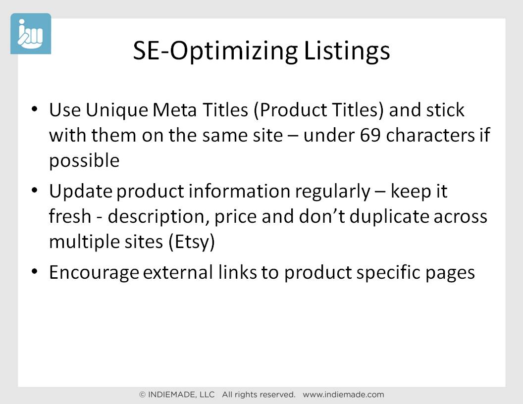 Optimize Listings Slide