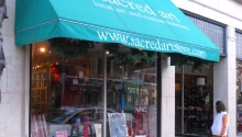 Sacred Art's storefront on Lincoln Avenue, Chicago