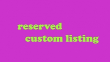 Reserved custom listing image