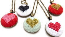 Handmade heart necklaces