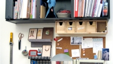 An organized craft work space